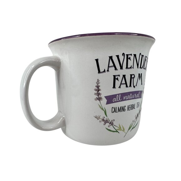 Open Road Brands Lavender Farm Calming Herbal Tea Ceramic Mug Cottage Flower NEW - Picture 8 of 11